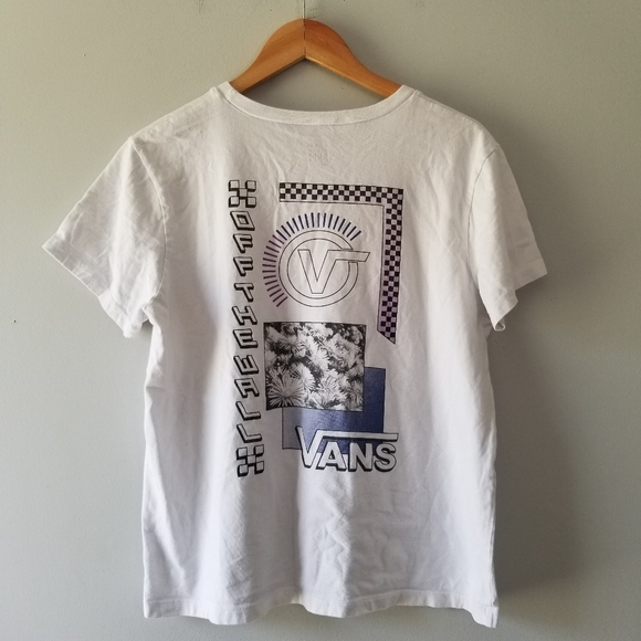 Vans Tops - Vans White Back Graphic Tee Medium